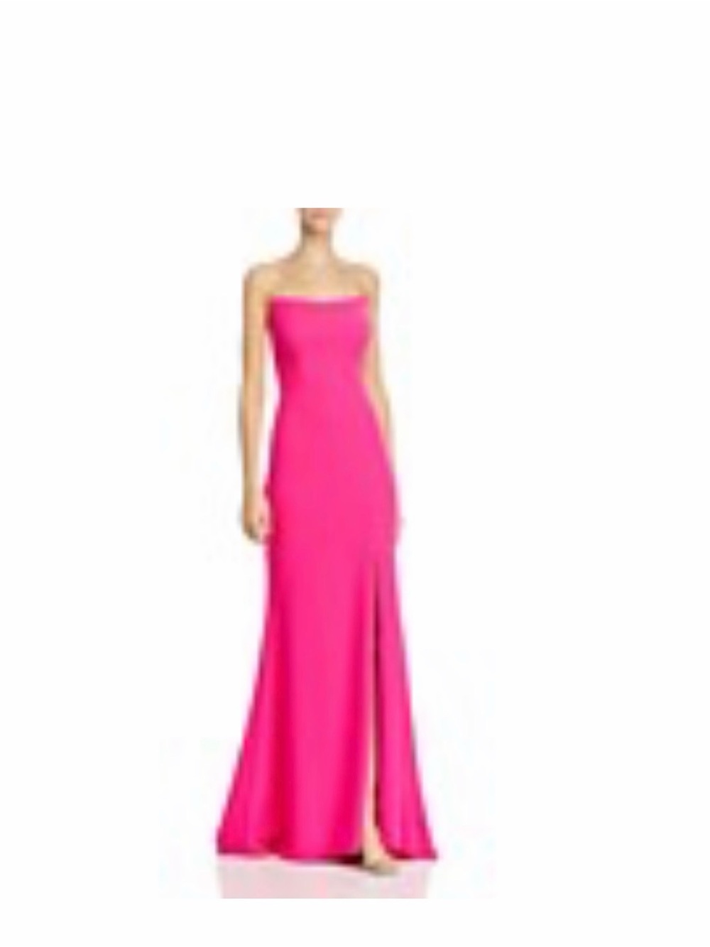Strapless Hot Pink Evening Gown